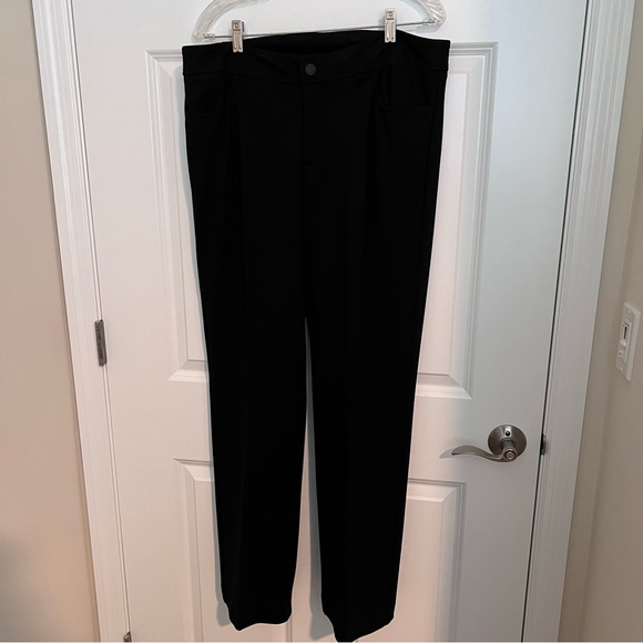 Anne Klein Black Stretch Knit Pants Classic Trousers NWOT - Picture 3 of 9